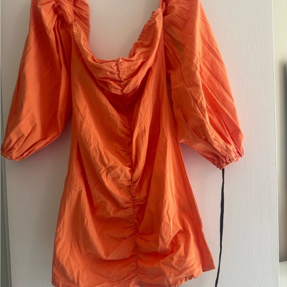 Orange Ruched Blouse - Picture 2 of 3